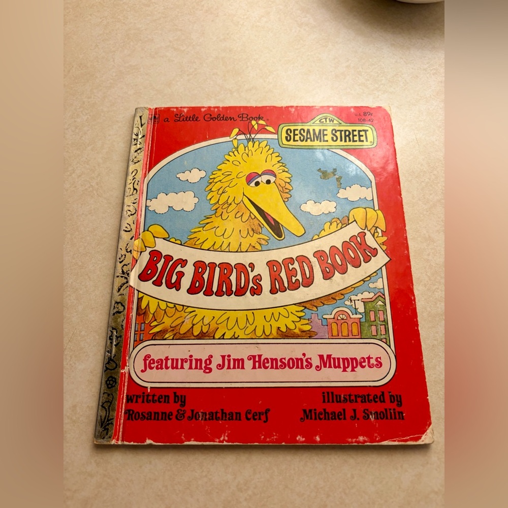 Big Bird’s Red Book – A Little Golden Book, 1977 Vintage